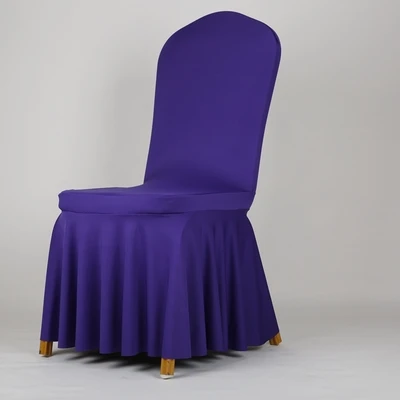 dark purple Эластичный Чехол для стула, цельнокроеные Чехлы для обеденных стульев, утолщенный чехол для банкетного стула - Цвет: dark purple