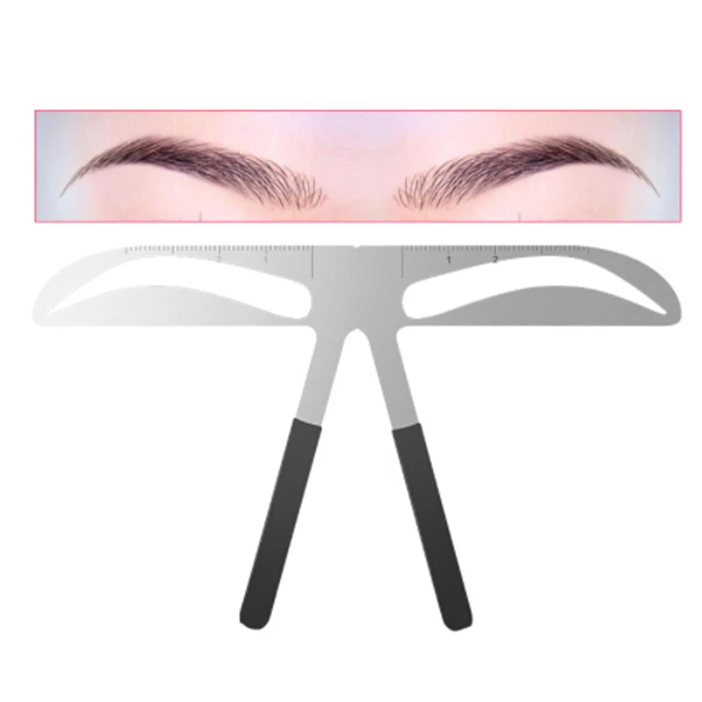 DIY линейка для бровей макияж коррекция положения измерительные инструменты