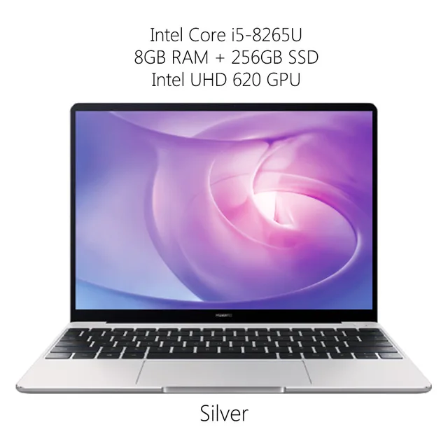 i5 256G 620 Sliver Ноутбук HUAWEI MateBook 13 дюймов Win10 Intel Core i5/i7 8265U четырехъядерный 1,6 ГГц 8 ГБ ОЗУ 256 ГБ SSD ноутбук с отпечатком пальца - Цвет: i5 256G 620 Sliver