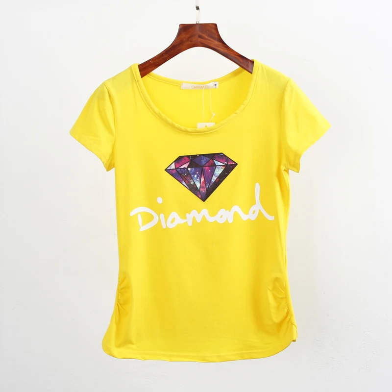 Женская хлопковая Футболка с принтом Повседневная летняя футболка коротким