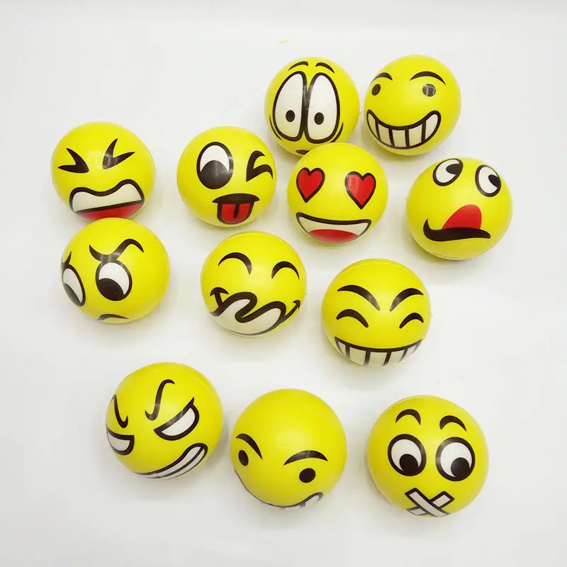 3 шт. детские игрушки ручной снятие стресса сжимаемые мячи из пенопласта смайлик