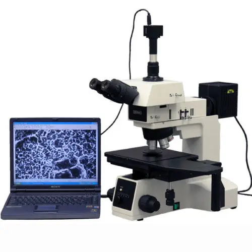 AmScope 50X 2500X яркий и темный поляризационный металлургический микроскоп + 10MP ME600TZC 10MA