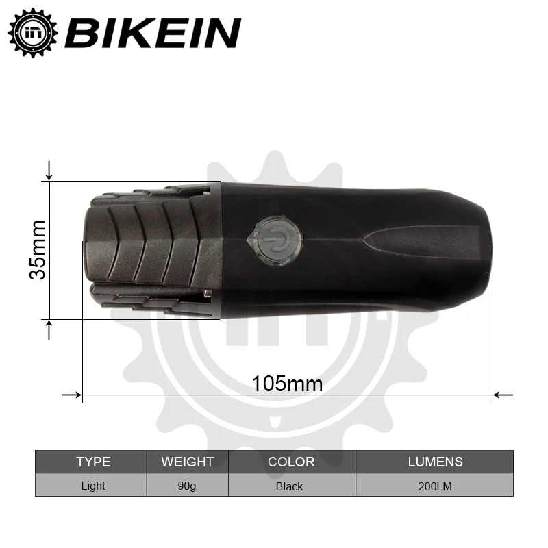 BIKEIN-супер яркий 200LM велосипедный светодиодный фонарь usb зарядка 4 режима Велоспорт велосипед Водонепроницаемый безопасности Фара фонарик лампа
