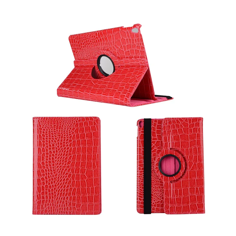 Red-WEW Кожаный 360 Вращающийся чехол для Apple ipad 9,7 дюймов Air/Air 2 retina чехол ультра тонкий Авто сон для нового ipad крышка - Цвет: Red-WEW