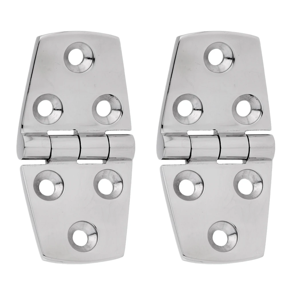 

1 Pair Polished Strap Hinge Door Hinges Fitting For Boat Yacht Canoe Etc 316 Stainless Steel Corrosion-Resistant