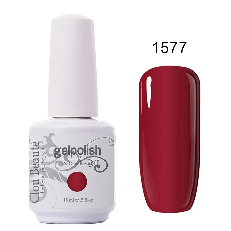 1577 Clou Beaute УФ-гель для ногтей чистый цвет Лак Профессиональный лак для ногтей гель Лаванда розовый телесный гель лак 1579 - Цвет: 1577