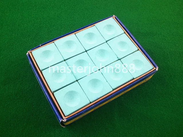 Бильярдный держатель Box из 12 шт. Меловые кубики зеленые Бесплатная Доставка Оптом