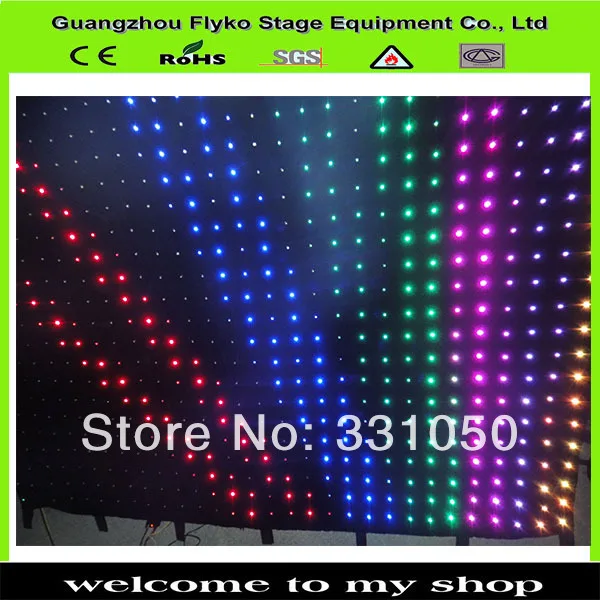p10 2x3m 600pcs lamps fireproof PC control led video curtain | Освещение