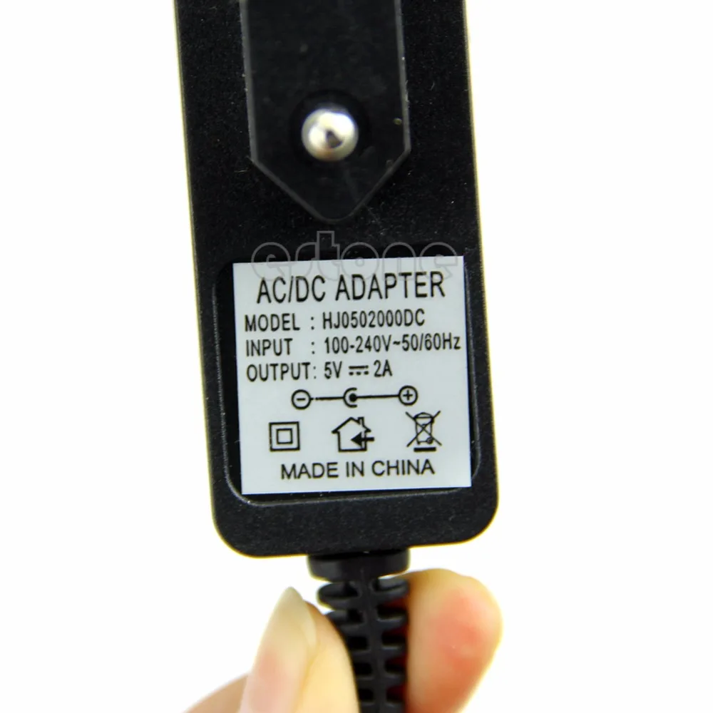 Новый AC 100 240V к DC 5V 2A импульсный источник питания конвертер адаптер штепсельная
