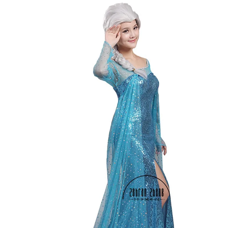 Карнавальный костюм королевы фильма Эльзы модное платье на Хэллоуин для женщин и
