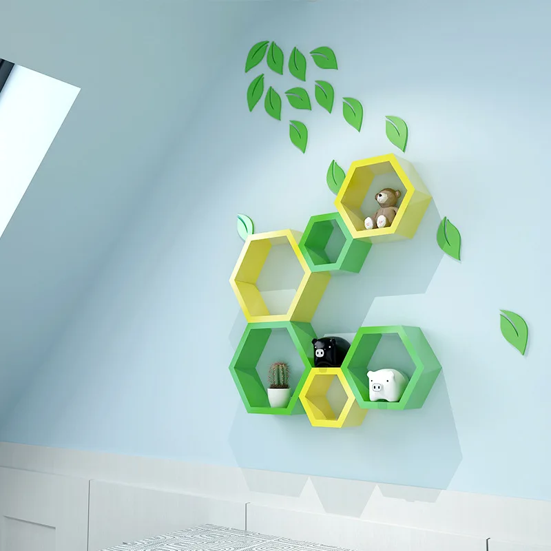 1 Набор/3 шт. настенная полка с шестигранной сеткой настенные плавающие полки для