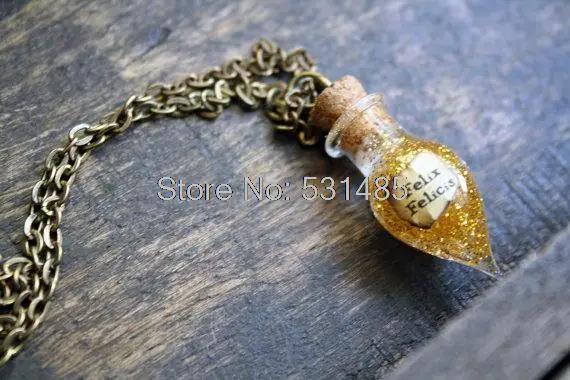 

12pcs/lot Felix Felicis Necklace HP Liquid Luck Potion Necklace