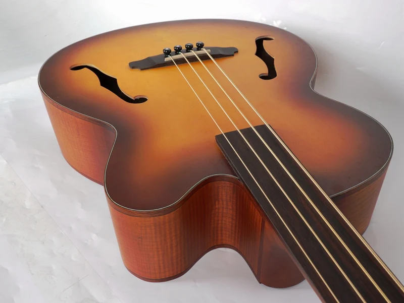 Профессиональный fretless 43 дюймов Акустическая бас гитара с эквалайзером