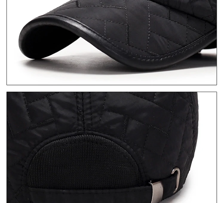 Мужская зимняя бейсбольная кепка с ушками Snapback Кепка s ушанка Casquette утолщенная теплая бейсбольная кепка зимняя Мужская ушанка для папы