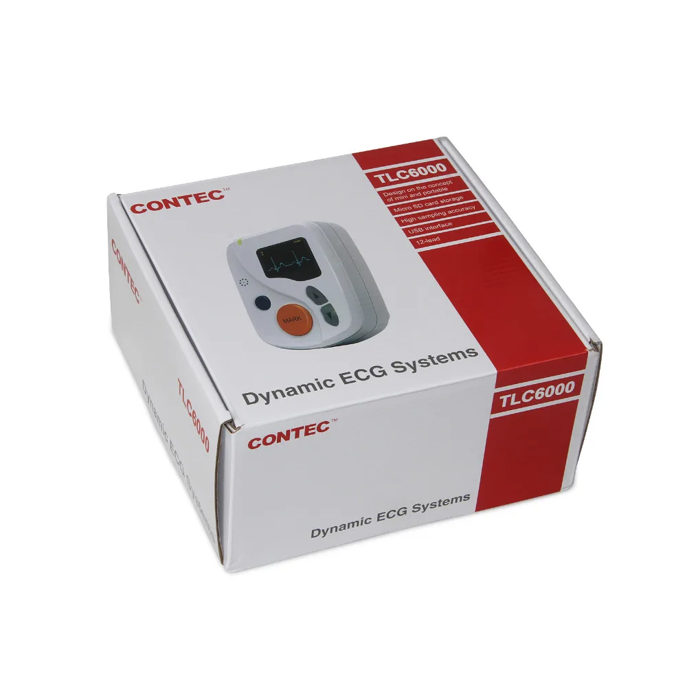 CONTEC TLC6000 динамический 48 часов 12 свинца ЭКГ/ЭКГ Холтер монитор Alalyzer программное обеспечение ECG Holter