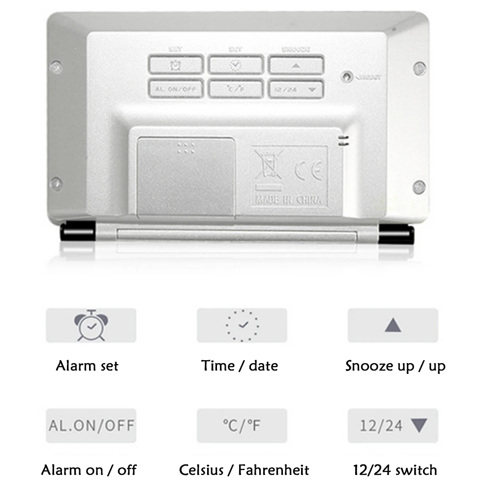 Ультра-тонкий цифровой будильник раскладушка для путешествий дома складной