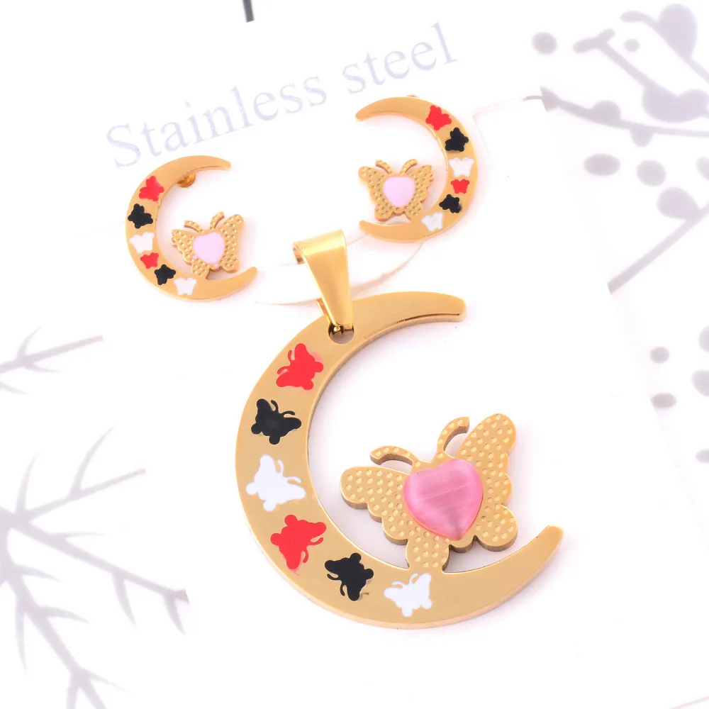 Комплект из колье и серёг нержавеющей стали 316L|colorful jewelry sets|jewelry setsnecklace wedding |