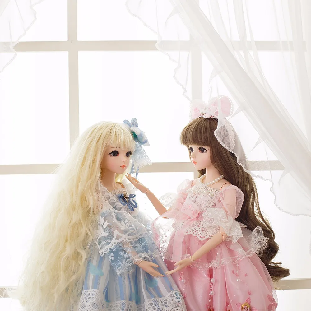 Кукла с платьем и париками BJD 1/3 100% ручная работа силиконовые игрушки для красоты