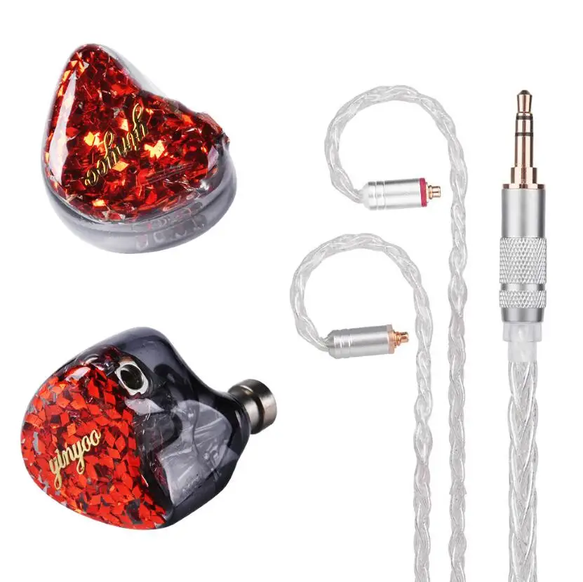 Red 3.5MM EE аудио Yinyoo HQ12 12BA в ухо наушник индивидуальный заказ уравновешенного якоря в ухо наушники с 8 ядро 2,5/3,5/4,4 мм кабель - Цвет: Red 3.5MM