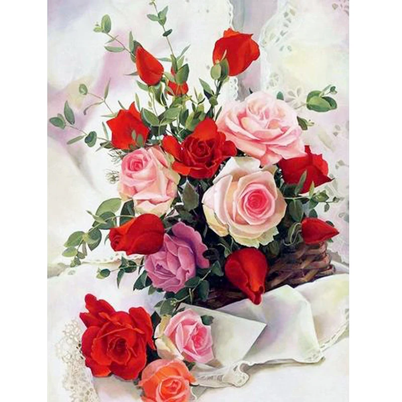

Lifyy 5d Diy Diamond Painting Full Drill Square Round Paint By Diamond Art Chinese Rose Diamond Painting Cross Stitch Home Decor