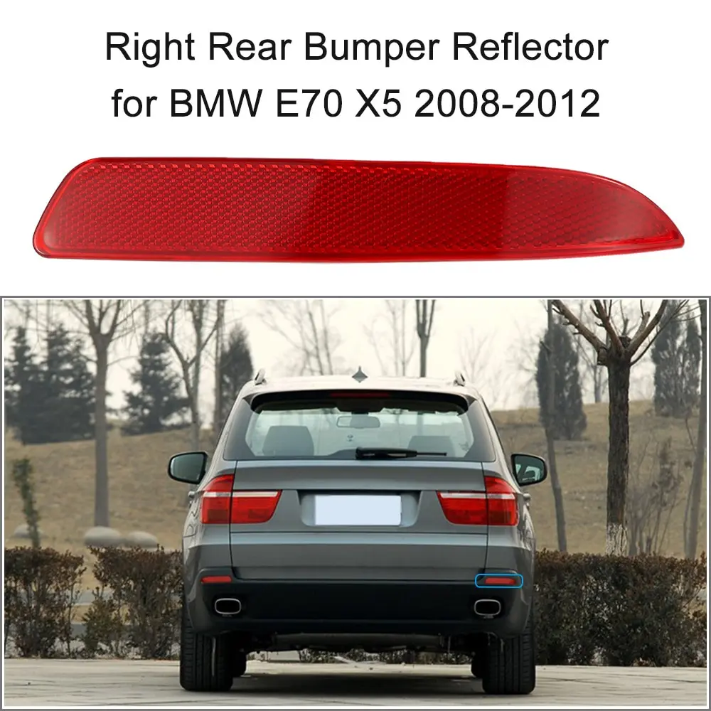 Правый и левый Красный отражатель заднего бампера для BMW E70 X5 2008-2012 OEM 63217158950 |