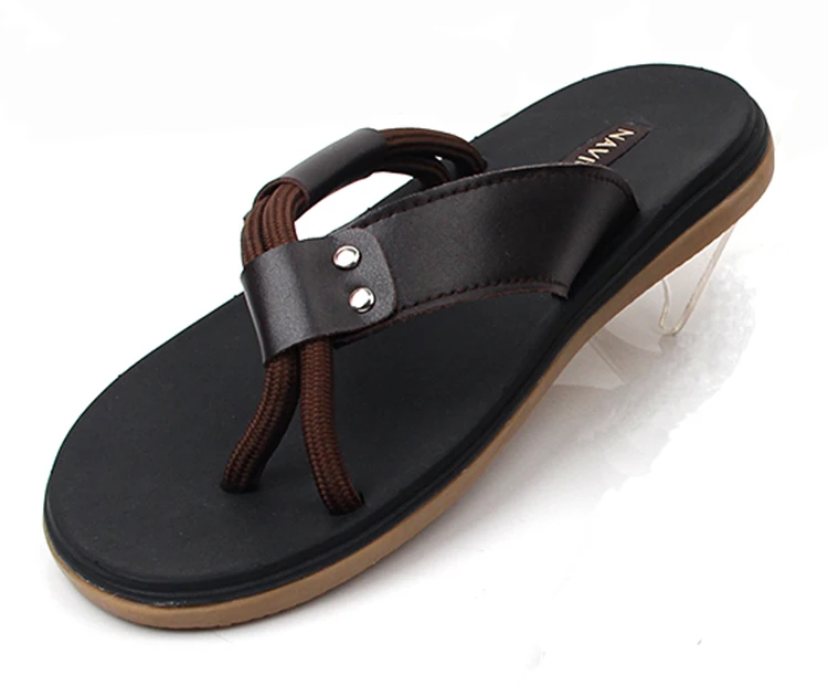 Шлепанцы мужские резиновые сланцы плоская подошва повседневные пляжные