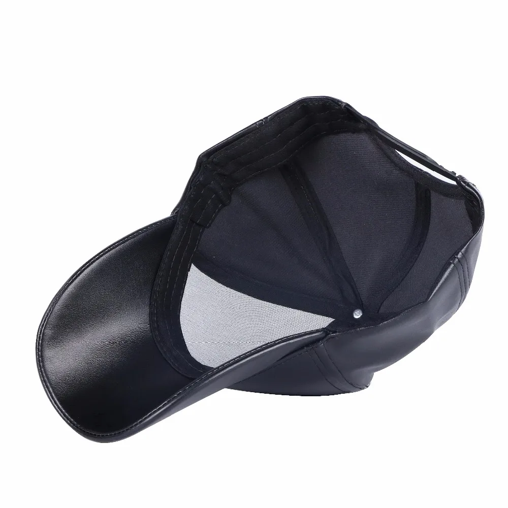 women men new cap solid casual Hat Good quality thick faux leather color sports baseball caps female male casquette | Аксессуары для