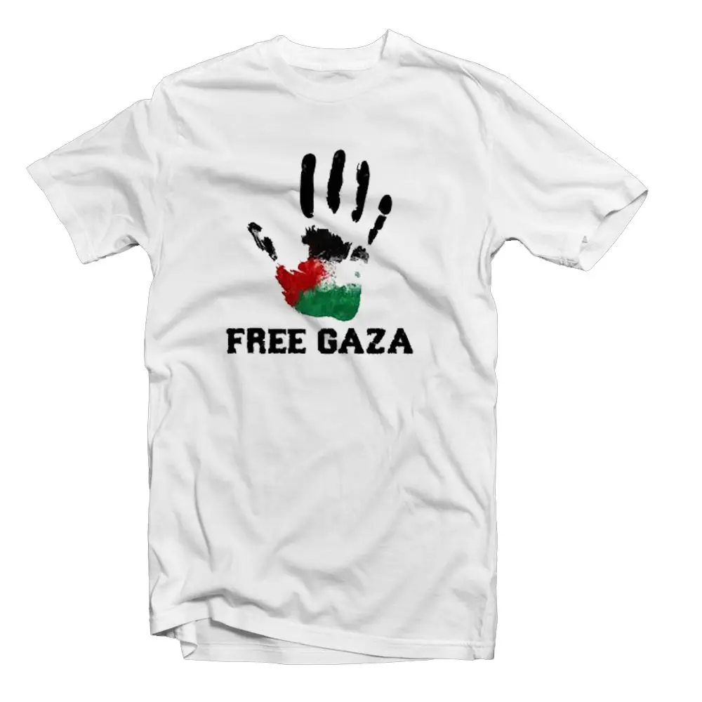 Бесплатная газа FREEDOM PALESTINE футболка MENSMale Pre хлопковая одежда из 100% хлопка топы с