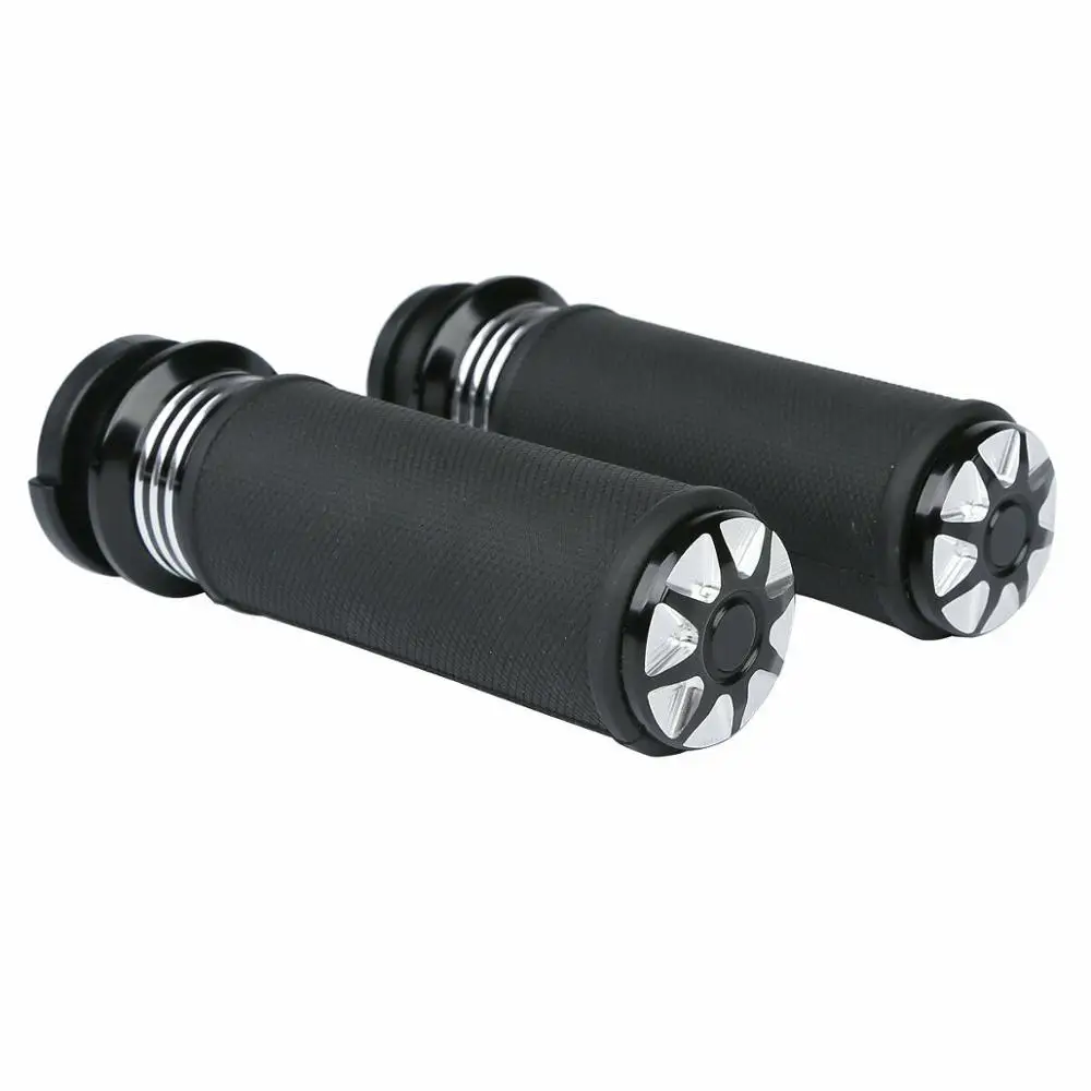 

Motorcycle Electric 1" Hand Grips For Harley Softail Slim Fat Boy Road King Sportster Touring Dyna Custom Burst