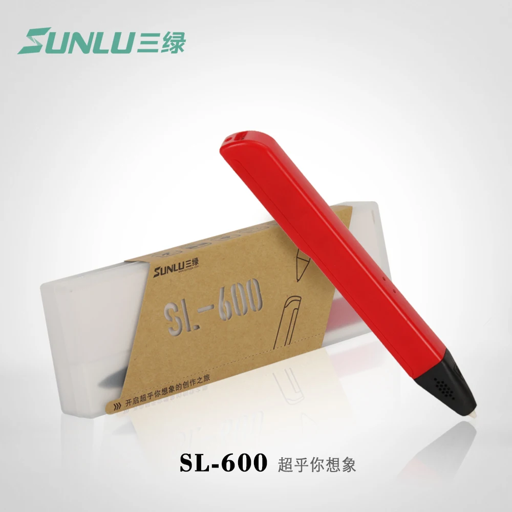 2017 SUNLU 3D Ручка SL 600 с 20 цветов 200 метров PLA нити 5 В 2A USB Line детей DIY Рисунок ручка