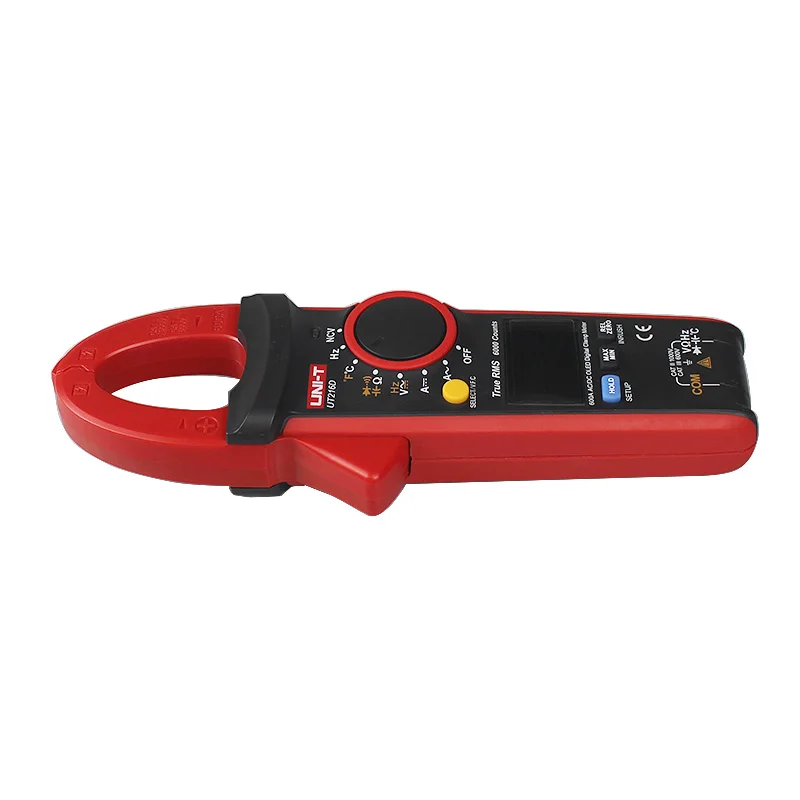 Цифровой OLED дисплей истинного эффективного значения(RMS) клещи AC/DC CapacitanceOhm Freq температура VFC NCV фонарик UT216D