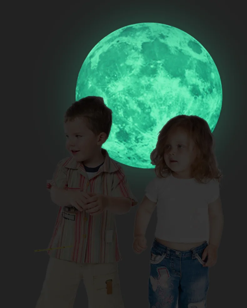 2020 светится в темноте Moon Space Stellar наклейки на стену для школы Раннее Обучение