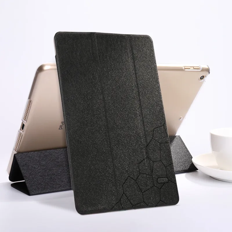 Black Для iPad чехол 9,7 модель планшет MOFi кожа для iPad 9,7 дюймов Чехол Флип Пробуждение сна прозрачный жесткий Стенд роскошный - Цвет: Black