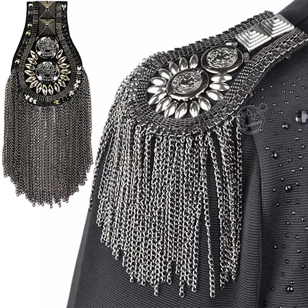 Стразы бисером кристалл наплечный знак воротник махровые липучки моды прилива представление персонализированные аксессуары одежды