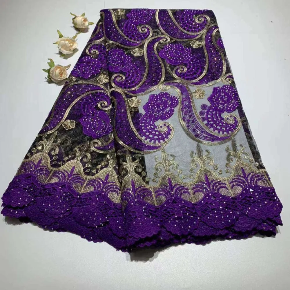 Белый и золотой 2019 Бесплатная доставка 5 ярдов/партия французский чистая