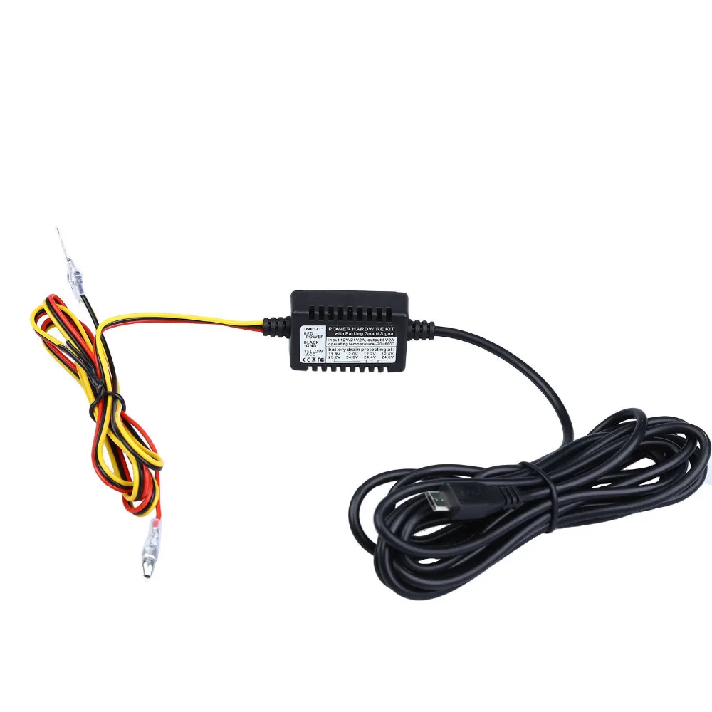 Blueskysea предохранитель кран Micro USB Hardwire предохранитель комплект 12 В до 5 В адаптер питания кабель для Mini 0906 0805P 0807 Dash камера