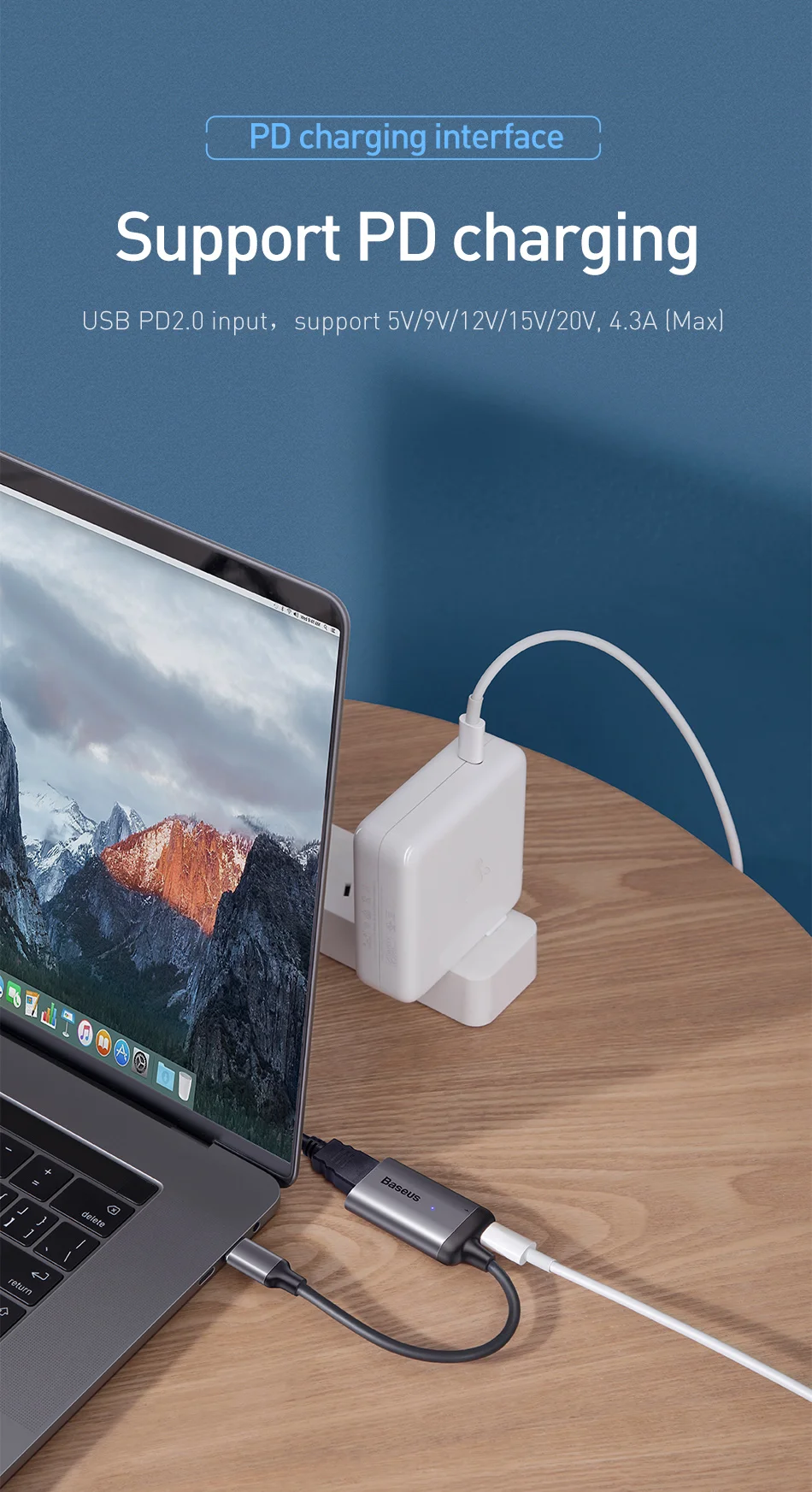 Baseus usb-хаб конвейер USB C концентратор HDMI с PD адаптер питания для Macbook Pro type C USB-C PD зарядный порт usb-хаб разветвитель