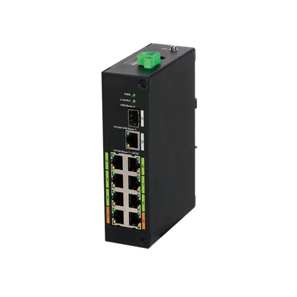 Сетевой видеорегистратор Dahua ePoE переключатели DH-LR2110-8ET-120 8-Порты и разъёмы ePoE переключатель Sup Порты и разъёмы s дальнее расстояние PoE передачи до 800 м для видеонаблюдения IP Системы