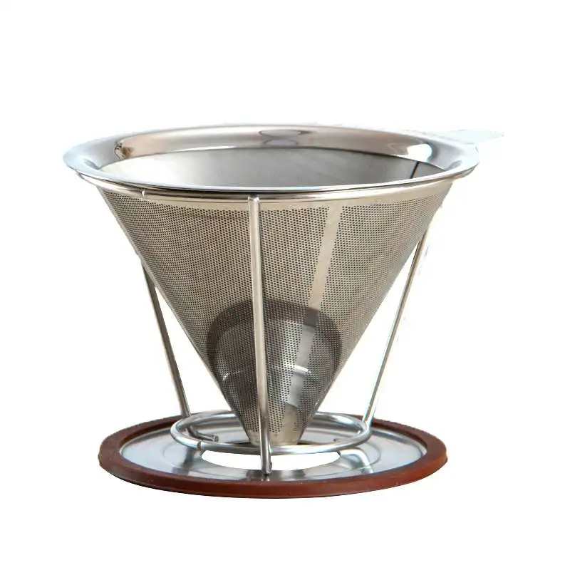 Кофейный фильтр ручная работа воронка для кофейника нержавеющая сталь