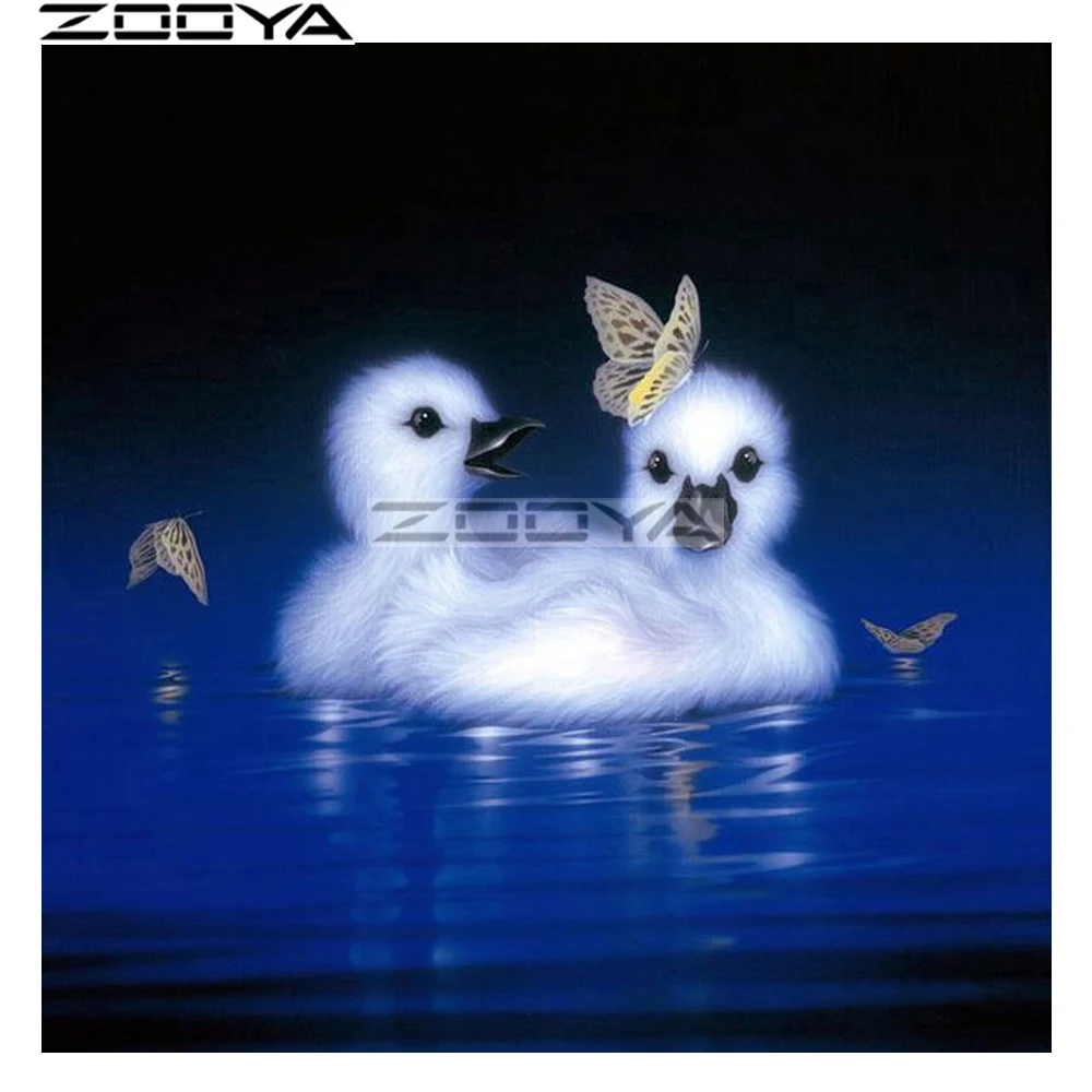 ZOOYA продажи алмазной вышивки полный круглый бриллиант утка Бабочка фотографии