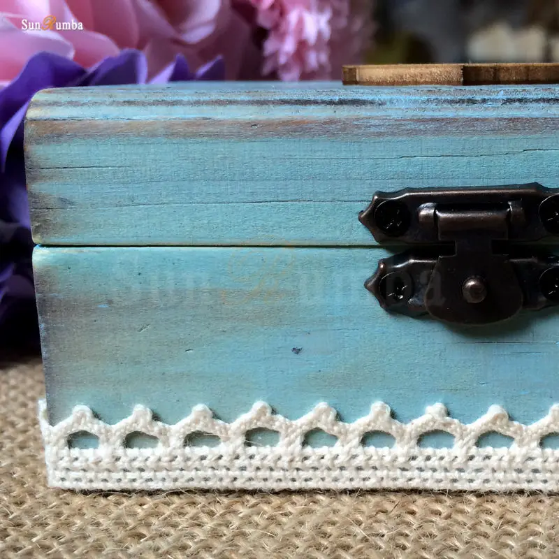 1 шт. деревянная коробка для колец Пляжное свадебное украшение винтажный декор