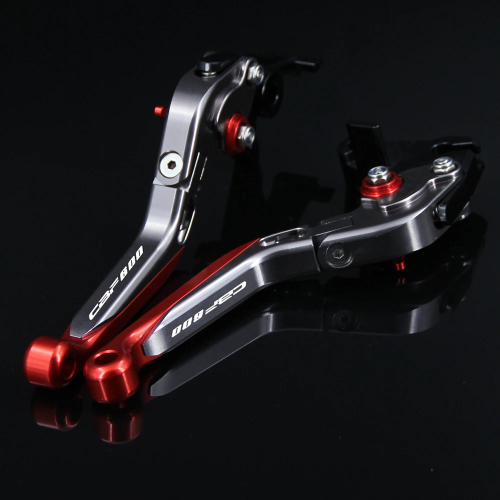 С логотипом красный + Титан для Honda CBF600/SA CBF 600 2010 2013 2011 2012 Регулируемая Выдвижная