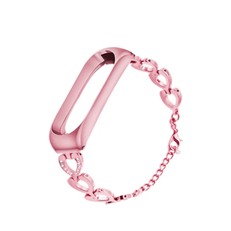 C132-Pink Нержавеющая сталь Ремешок сменные часы ремни для сяо mi band 3 металлические часы ремешок для умного браслета mi band 3 - Цвет: C132-Pink