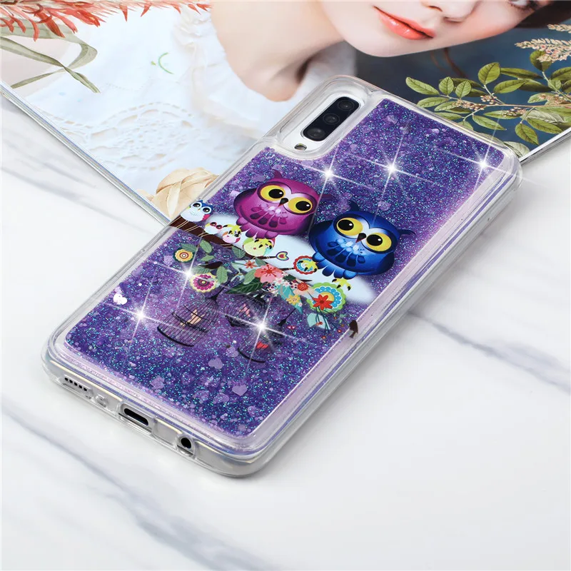 Силиконовый чехол s для samsung Galaxy A10 A20 A30 A40 A50 A70, чехол для samsung M10 M20 M30, чехол с жидкими блестками, динамический чехол для телефона s