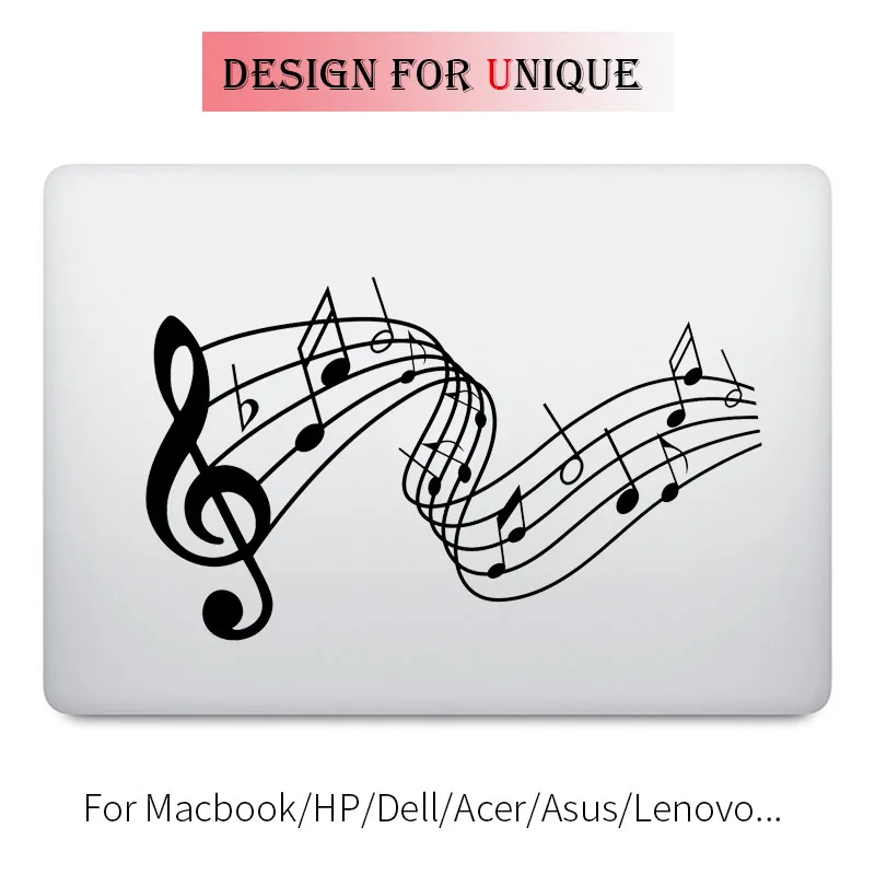 Музыка мелодия нот ноутбука наклейка для Apple Macbook Наклейка Pro Air Retina Сенсорная
