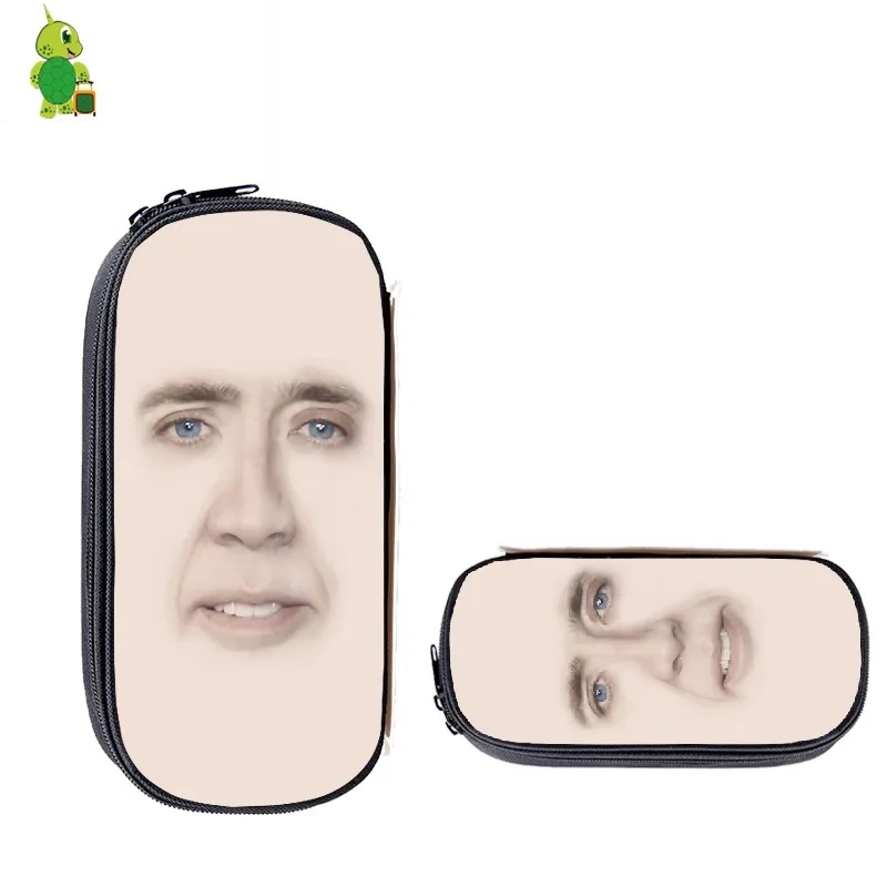 1 Nicolas Cage, косметичка для лица, для подростков, для мальчиков и девочек, пенал, для детей, большие школьные принадлежности, канцелярские принадлежности, сумка для хранения, косметички - Цвет: 1