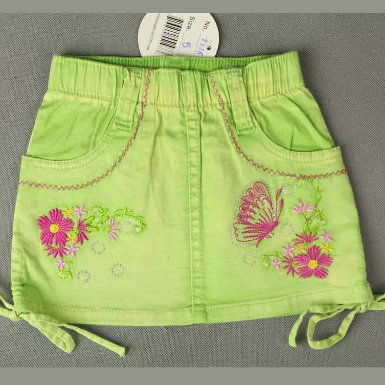 Детские юбки для девочек с цветочным рисунком и вышивкой бабочки кристаллами эластичный пояс Мини Милая