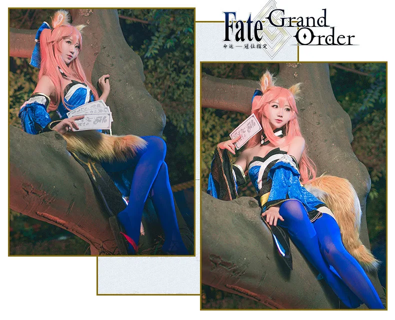 Fate Grand Order Tamamo no Mae FGO Kimono Cosplay Costume Full Set Women COSPLAYONSEN | Тематическая одежда и униформа