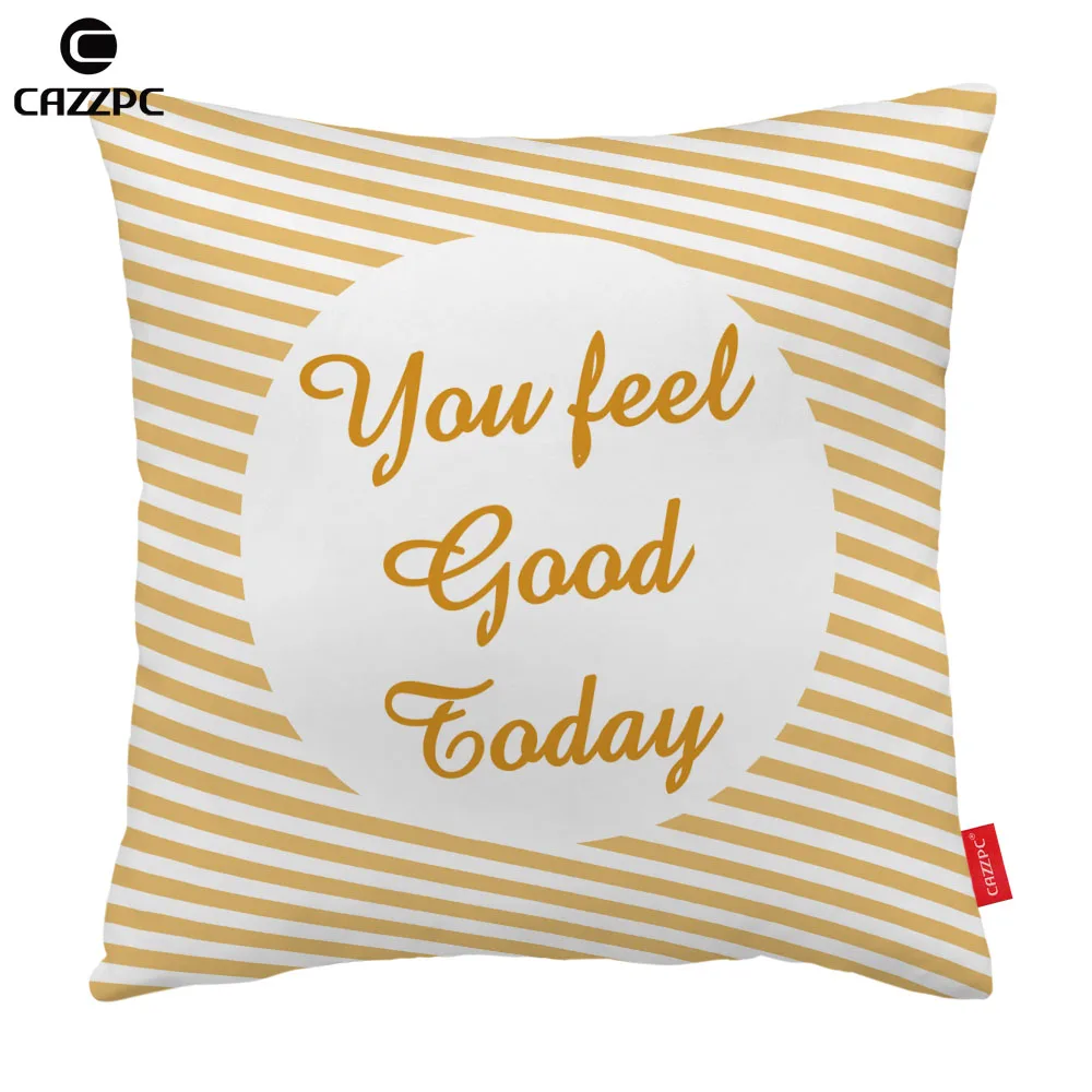 Gray Orange Pink Blue Stripe Quote Word Print Decorative Pillowcase Cushion Covers Sofa Chair Home Decor | Дом и сад