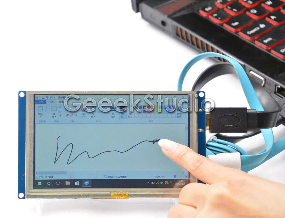 5 дюймовый сенсорный ЖК экран HDMI 800*480 TFT для Raspberry Pi 4B / 3B + 2 Model B/PC без драйвера Plug and